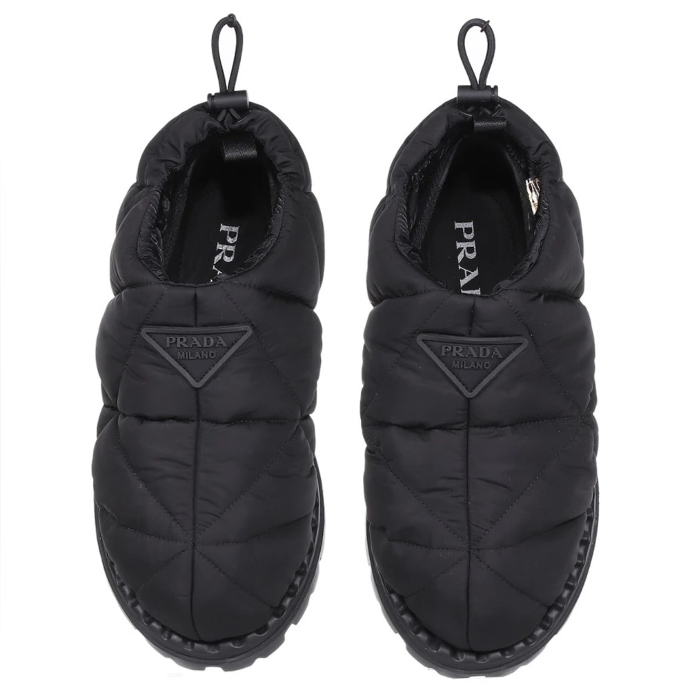 Prada Nylon Piuma Puffer Slippers Slip On Shoes Size 38